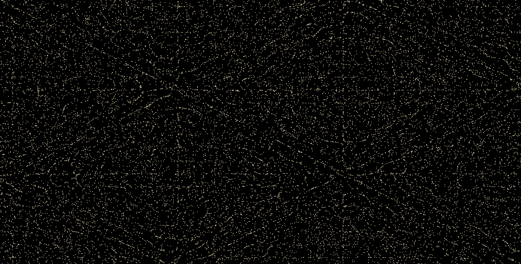 gif of the Steady Nerves artpiece-- a black background with golden sand converging into intricate Chladni patterns
